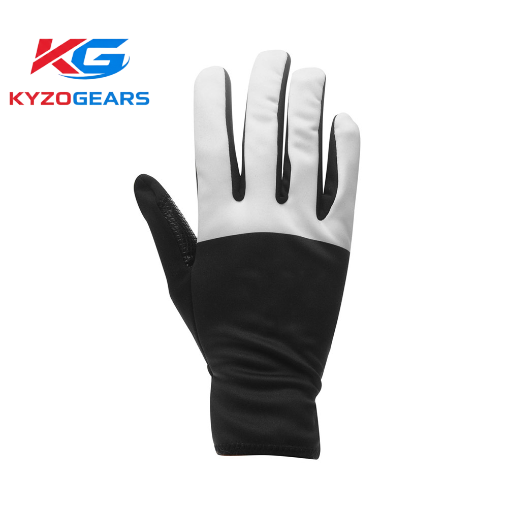 4 White and Black Color Cycling Gloves - Image 1