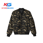 Brown Color Printed Bombar Jacket