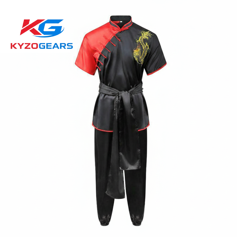 8 Black and Red Color Kung Fu Uniform - Image 1